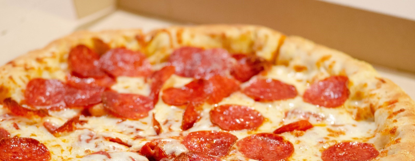Pizza with cheese and pepperoni